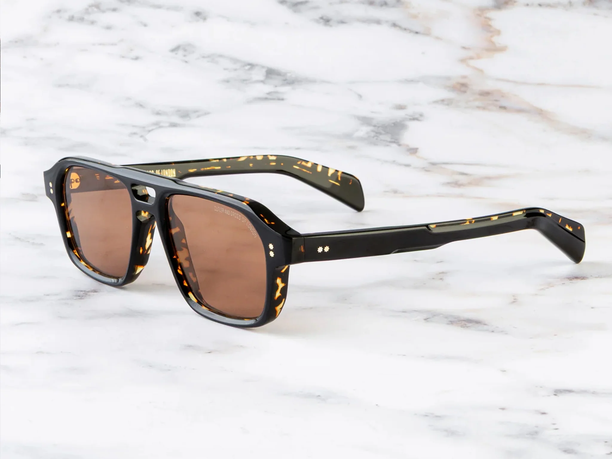 Cutler and Gross GR15 Aviator Sun (Black on Havana) - Image 2